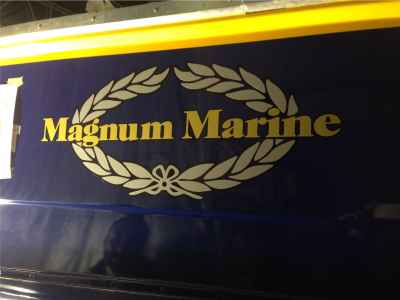 Intaglio logo "Magnum Marine"
